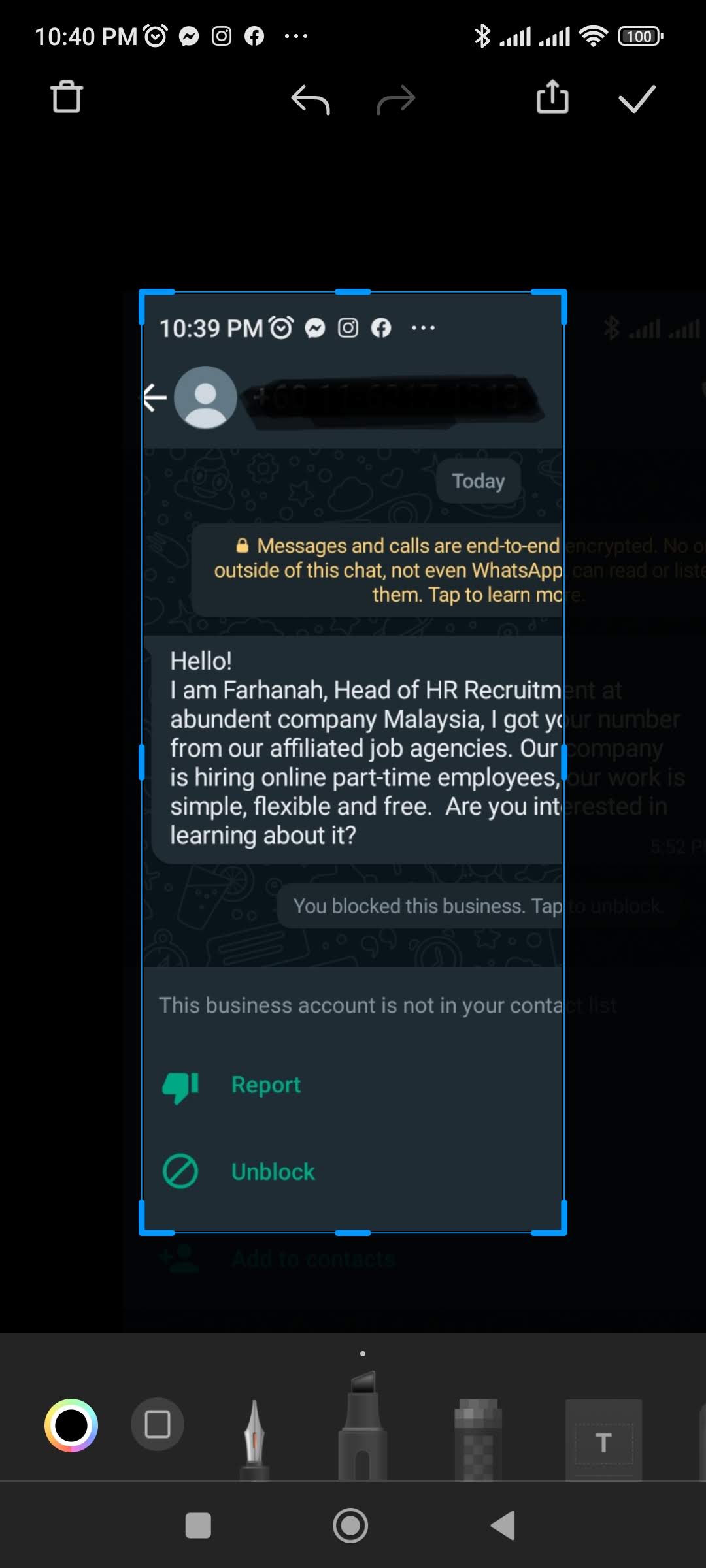 Daily Trivia - Edit Screenshot on Phone