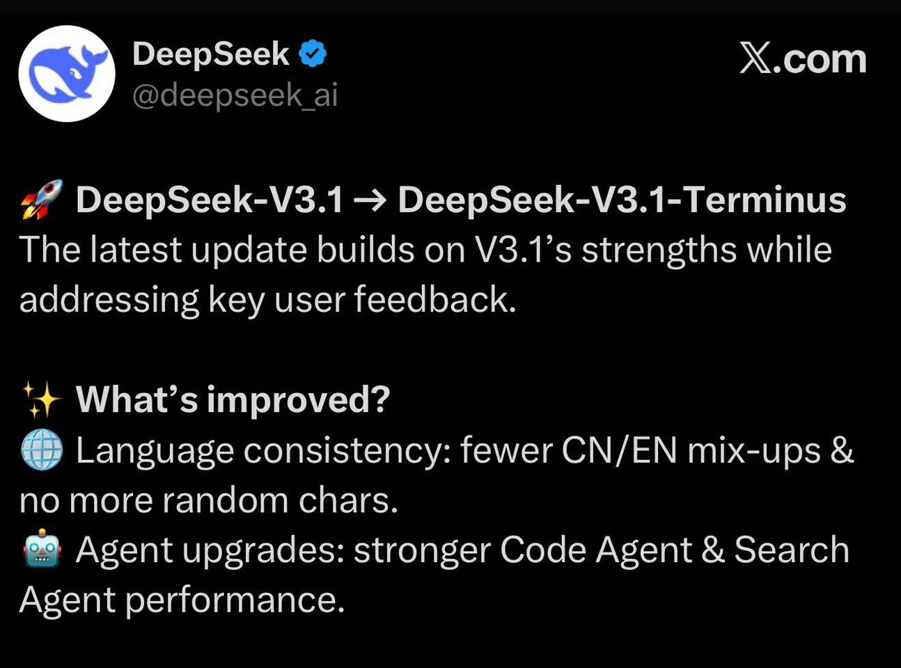 Jin Daily AI Trivia: DeepSeek-V3.1-Terminus is here — and V4 is dropping next month! 🚀