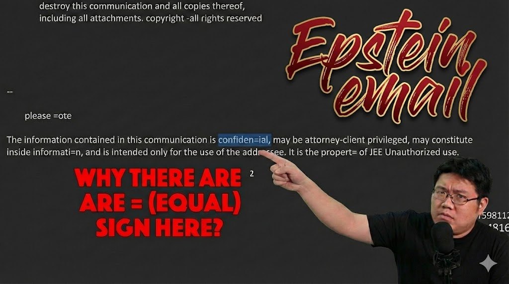 Jin Daily Tech Trivia - Why are there "=" signs in the Epstein emails?